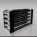 Pharmacy Medicine Shelf Stocked with Over the Counter Drugs and Dimensions