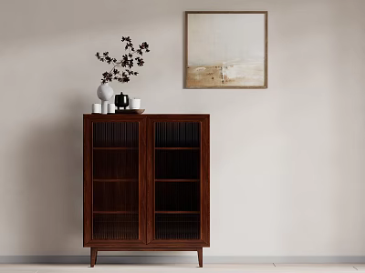 Log Wind Decorative Cabinet Storage Cabinet Decorative Cabinet 3d model