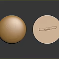 Golden Shiny Sphere And Circular Plate With Groove On Reflective Surface