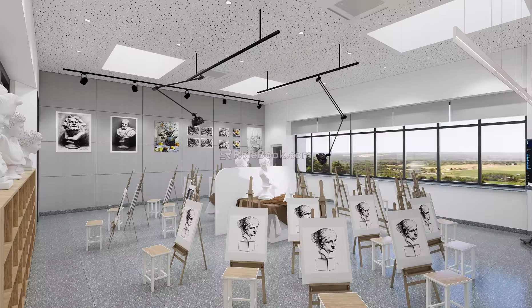 Art classroom 3d model