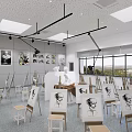 Art classroom 3d model