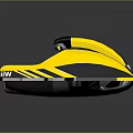 Yellow and Black Jet Ski With Sleek Design Recreational Water Vehicle