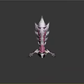 Vibrant Fantasy Game Character With Pink Feathers Purple Plumage Long Neck And Outstretched Arms