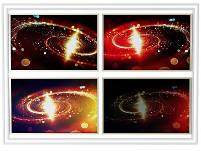 Technology Exhibition Hall Featuring Immersive Spiral Light Effects With Dynamic Colorful Halos 3d model