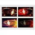 Technology Exhibition Hall Featuring Immersive Spiral Light Effects With Dynamic Colorful Halos
