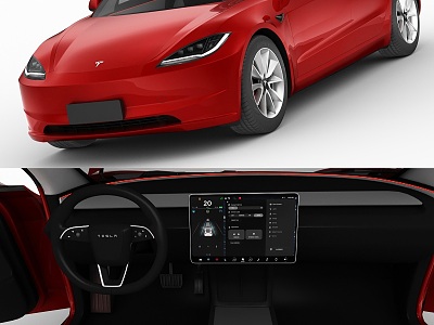 Car Tesla Model 3 2024 Interior model