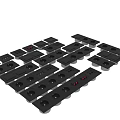 Black Modern Electrical Switches And Sockets Various Types For Daily Home Use