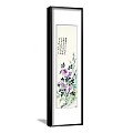 Traditional Chinese Plant Paintings on Scrolls with Floral Art and Calligraphy Details