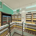 Modern Retail Store Interior With Bright Lighting Neat Shelves And Product Displays