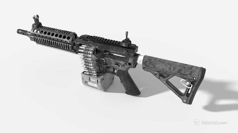Game and Movie Characters Armed with Tactical Military Style Firearm Weapon 3d model 