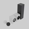 Modern Black Front Load Stackable Washing Machine With Dryer And Laundry Balls