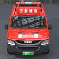 Red IVECO Emergency Communication Rescue Van With Roof Emergency Lights And Rescue Signage