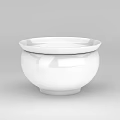 Tech Exhibition Hall Showcasing White Ceramic Bowl With Glossy Surface
