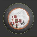 Decorative Christmas Snow Globe With Snow Scene Gift Boxes And Orange Base 3d model