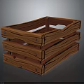 Stacked Wooden Storage Crates With Metal Rivets And Wood Grain For Home Storage