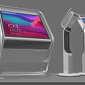 Public Facility Modern Self Service Telly Kiosks With Digital Screens And White Design