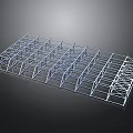 Industrial Metal Framework With Grid Structure And Steel Truss Design