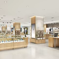 Bright Modern Digital Store Interior With Glass Display Cases Smartphones Cameras And Electronics Accessories