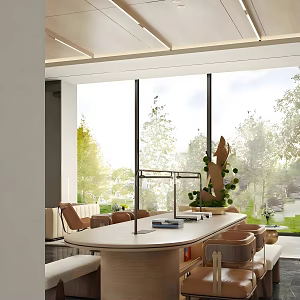 Seravi Design Modern Sales Office Negotiation Area Table and Chair Combination Ornaments 3d model
