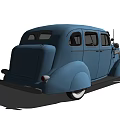 Vintage Blue Classic Car With Retro Body Design And White Wheels