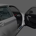 White BMW Hatchback Car With Sleek Exterior And Black Alloy Wheels