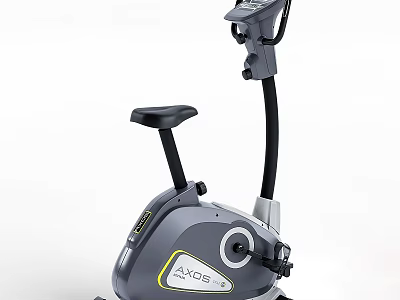 AXOS Stationary Exercise Bike With Digital Display Comfortable Seat And Handlebars 3d model