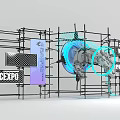WCEXPO Ice and Snow World Exhibition with Scaffolding Structure and Ice Snow Queen