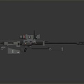 rifle sniper rifle semi-automatic rifle battle rifle battle rifle carbine war rifle 3d model