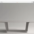 Modern Dining Table With Unique Leg Structure And Two Tone Sleek Surface 3d model
