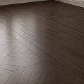 High Quality Dark Brown Wooden Floor with Herringbone Pattern Shiny Surface for Modern Interior Design 3d model