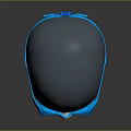 Blue Swim Goggles and Black Swim Cap on White Mannequin Head for Swimming