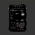 Black Electronic Audio Device With Control Panel Knobs And Display Interface