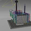 Industrial Power Transformer Equipment With Cooling Fins Insulator Columns And Control Panels