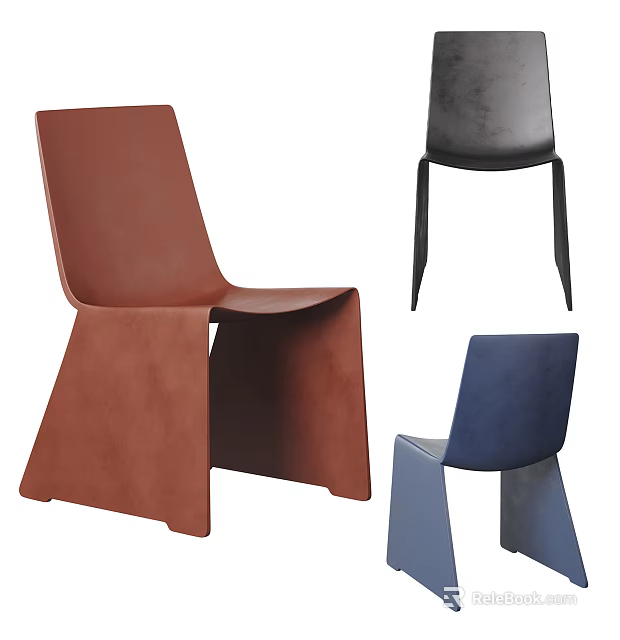 Modern Accent Chair With Various Colors And Sleek Design For Living Space 3d model 