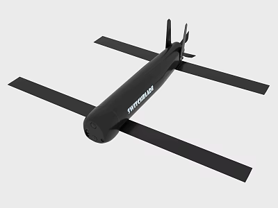 Black Wingsland Drone With Four Propellers And Aerial Design Features 3d model