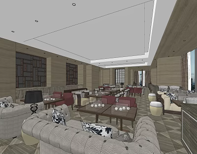 New Chinese Restaurant Room 3d model New Chinese Restaurant Room 3d model