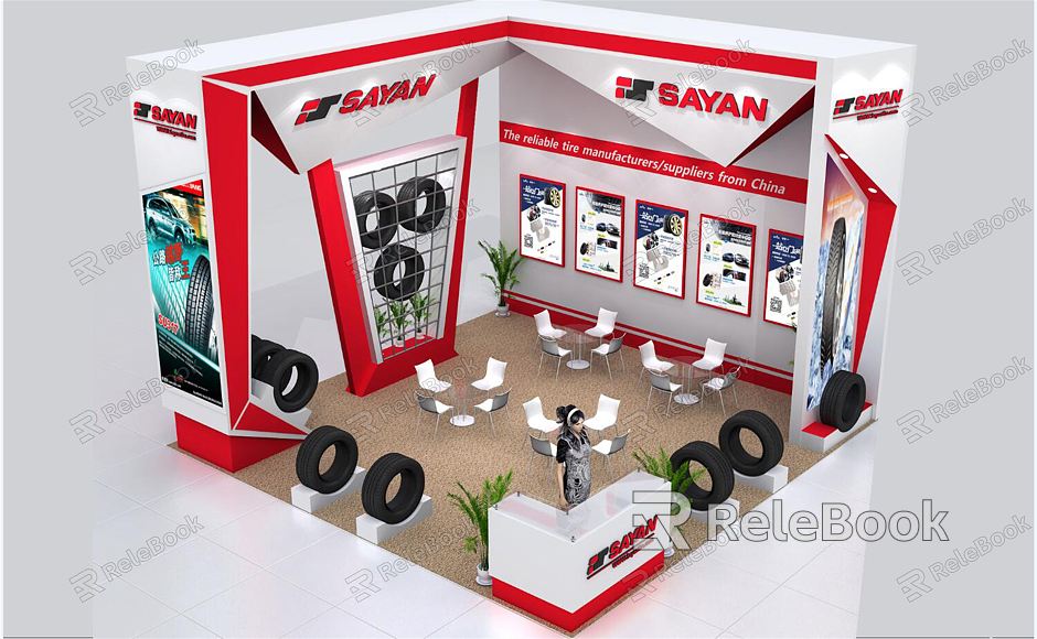 Modern Exhibition Booth Exhibition Exposition model