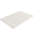 Modern Minimalist White Square Rug with Striped Grid Textured Pattern 3d model