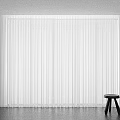White Sheer Curtains With Dark Brown Side Panels In Minimalist Room Setting