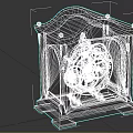 clock mechanical clock 3d model
