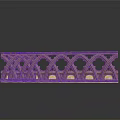Golden Long Strip Decorative Panel with Hollow Arch Patterns for Home Living