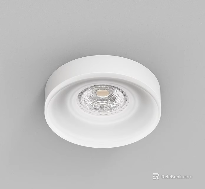 Sleek Modern White Downlight Spotlight For Ceiling Lighting In Home Interior 3d model 