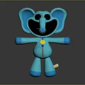 Blue Elephant Plush Toy Character With Big Ears And Soft Body