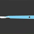 Blue Surgical Scalpel With Sharp Blade And Ergonomic Handle Design 3d model