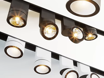 Modern Adjustable LED Downlights And Spotlights For Ceiling Lighting Fixtures 3d model