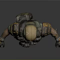 Military Tactical Soldier Figure With Helmet Backpack And Combat Gear