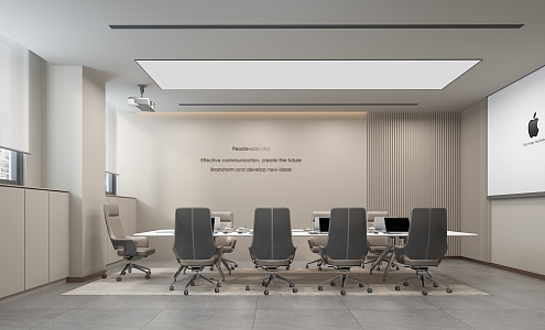 Modern Meeting Room Meeting Table and Chair 3d model