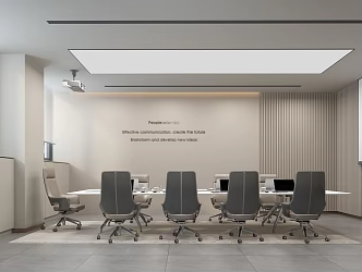 Modern Meeting Room Meeting Table and Chair 3d model
