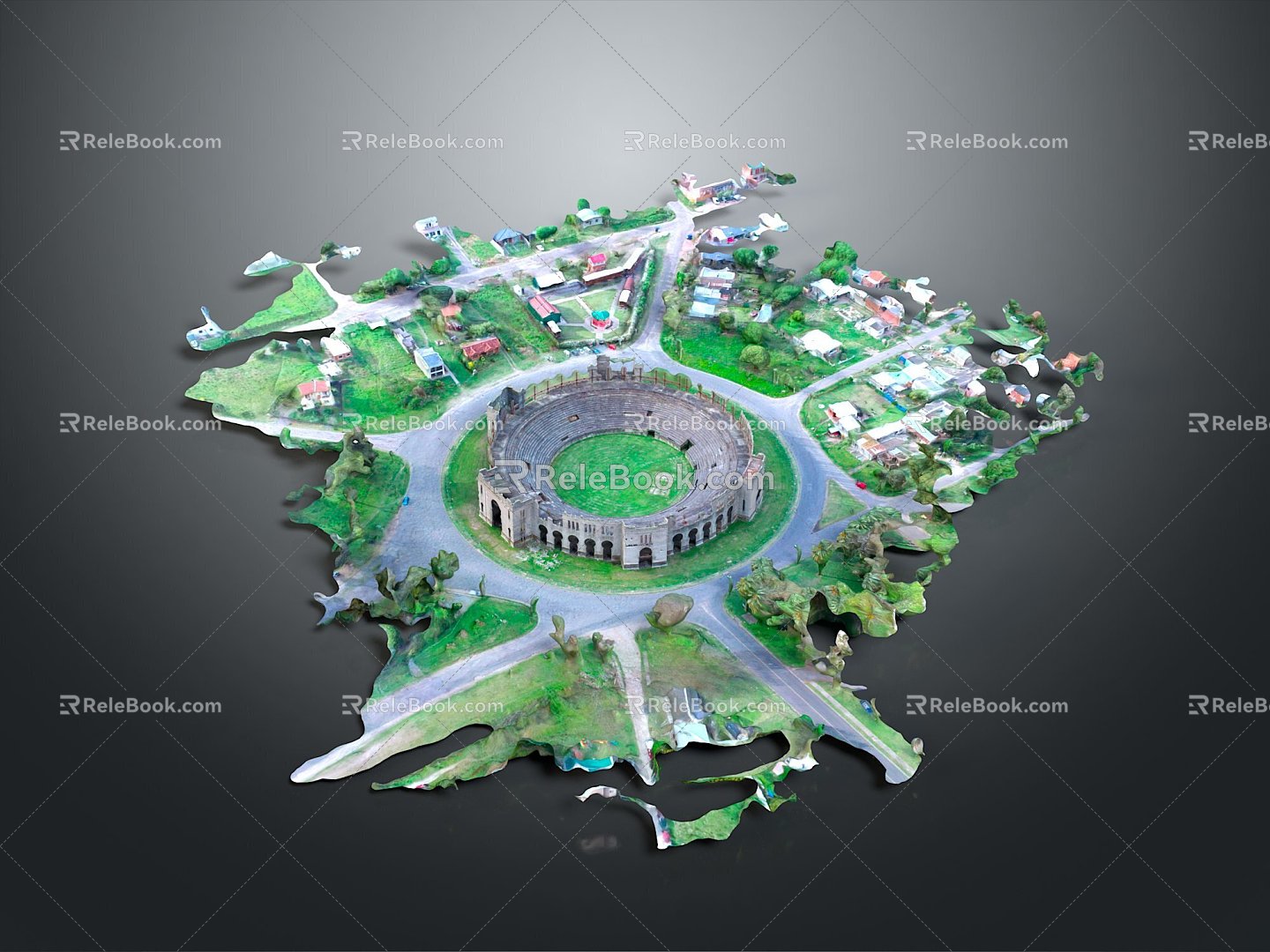 European Historic Sites Tourist Attractions 3d model