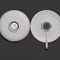 Elegant Silver Candlestick With White Candle And Round Base Design